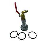 KiBcsLic Robinet de Fût Vanne Tonneau Robinet Bidon Raccord Baril Acier Inoxydable Étanchéité Renforcée Installation Facile Approprié pour Stockage de Liquides, Longueur 16.5 cm