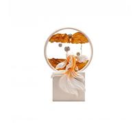KiBcsLic Sculpture Poisson Sable Sculptural Sablier Décoratif Base Rectangulaire Objet Déco pour Table, Or, Petit Modèle, Montagne D Or