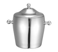 KiBcsLic Seau à Glace en Acier Inoxydable avec Couvercle Ajusté Récipient Isolé Portable Bac Réfrigérant pour Boissons Structure Robuste Double Paroi Adapté Po, Style A