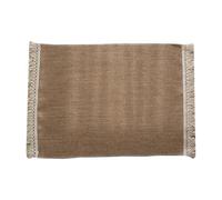 KiBcsLic Set de Table Tapis de Table Rectangulaire Boho Frange en Jute Protection Contre La Chaleur Adapté pour Décoration Réception Repas Maison Salle à Mange, Brun