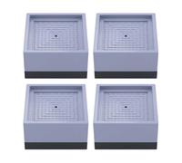 KiBcsLic Support Pads Réhausseur de Meuble Cale Coussin Tampon Structure Empilable Antidérapante en Plastique et Caoutchouc TPE Capacité 500kg Compatible, 7.8 Cm X 7.8 Cm X 11 Cm Quatre Pièces, Noir