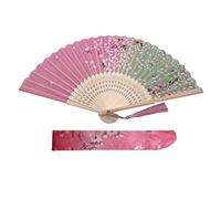 Kibon Éventails pliants, éventails en bambou avec pampille pour cadeaux d'anniversaire, danse, cosplay, fête de mariage, décoration