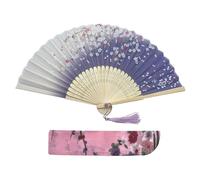 Kibon Éventails pliants, éventails en bambou avec pampille pour cadeaux d'anniversaire, danse, cosplay, fête de mariage, décoration