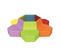 KIBONCY Banc d'arbre for Enfants, siège de Protection Colonne Pilier modulaire for Aire Jeux, Tabouret d'assis en Anneau incurvé résistant