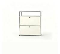 KIBONCY Buffet modulaire Vintage en Acier Inoxydable, Commode de Rangement de Style Moderne, Meuble TV autoportant for Salon et Cuisine(B)