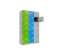 KIBONCY Casier en Plastique HDPE, Armoire De Rangement Scolaire Sécurisée avec Compartiments Ventilés, Anticorrosion, for Vestiaire De Salle De Sport, Maternelle(A,209 * 114.6cm)