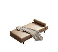 KIBONCY Chaise Lounge Bench, Faux Leather Accent Furniture - Window Seat with Bolster Pillow, Sturdy Metal Legs, 5 Color Choices,for Living Room Bedroom(A,180x45x42cm)