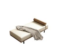 KIBONCY Chaise Lounge Bench, Faux Leather Accent Furniture - Window Seat with Bolster Pillow, Sturdy Metal Legs, 5 Color Choices,for Living Room Bedroom(C,180x70x42cm)