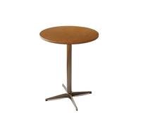 KIBONCY Ensemble De Table À Manger du Milieu du Siècle, Rondes Et Carrées, en Bois, for Bistrot, Café, avec 4 Chaises, Cadre en Métal, Meubles De Cuisine, Combo for Dessert, Salon De Thé(E70CM)