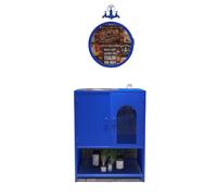 KIBONCY Lavabo À Mains Autoportant À Lattes Verticales en Acier Inoxydable avec Armoire De Rangement en Maille, Évier Utilitaire À Base Surélevée for Arrière-Boutique De Vente Au Détail(Style8)