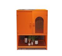 KIBONCY Lavabo À Mains Autoportant À Lattes Verticales en Acier Inoxydable avec Armoire De Rangement en Maille, Évier Utilitaire À Base Surélevée for Arrière-Boutique De Vente Au Détail(Style3)