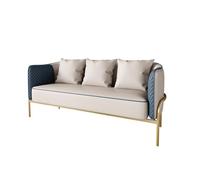 KIBONCY Modern Faux Leather Sofa Set, Stylish Loveseat, Upholstered & Armchair with Metal Legs for Living Room(I)
