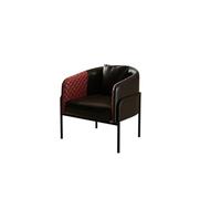 KIBONCY Modern Faux Leather Sofa Set, Stylish Loveseat, Upholstered & Armchair with Metal Legs for Living Room(D)