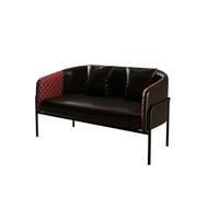 KIBONCY Modern Faux Leather Sofa Set, Stylish Loveseat, Upholstered & Armchair with Metal Legs for Living Room(H)