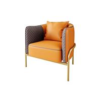 KIBONCY Modern Faux Leather Sofa Set, Stylish Loveseat, Upholstered & Armchair with Metal Legs for Living Room(B)