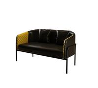 KIBONCY Modern Faux Leather Sofa Set, Stylish Loveseat, Upholstered & Armchair with Metal Legs for Living Room(G)