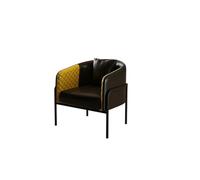 KIBONCY Modern Faux Leather Sofa Set, Stylish Loveseat, Upholstered & Armchair with Metal Legs for Living Room(C)