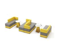 KIBONCY Modular Sectional Sofa, L-Shaped Modular Reception Sofa Set, for Office Lobby, Waiting Area, Meeting Room(6)
