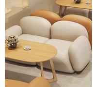 KIBONCY Sièges de canapé minimalistes Nordiques, sièges de Cabine de café, Ensemble de canapé et de Chaise de réception et de réunion décontractés.(B 1.4M)