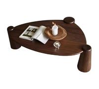 KIBONCY Table Basse Moderne du Milieu Siècle en Noyer, Triangle, Accent De Salon Bois Massif for Petits Espaces(Pine Wood,125 * 75 * 35cm)