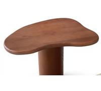 KIBONCY Table D'appoint en Bois Biologique, Café Naturel Irrégulier, Extrémité D'accent Rétro du Milieu Siècle for Salon, Chambre À Coucher(A)