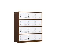 KIBONCY Unité De Rangement en Métal De Bloc De Couleur Neutre, Organisateur Ventilé Verrouillable Durable for La Buanderie À Domicile Et Le Stockage(Style6,12-100 * 90 * 40)