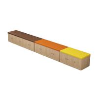 KIBONCY Wooden Entryway Shoe Storage Bench with Cushioned Seat, Closed Cabinet Changing Organizer for Hallway Mudroom Bedroom Space Saving Furniture(C,1.2m)