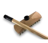 Kibros Balai Brosse Lave-Pont 22 cm chiendent Manche Bois 1,25 m | Garnissage imitation chiendent, manche bois 1,25 m inclus, semelle bois, douille vissante, lavage récurage ponts.