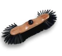 Kibros Balai Demi-tête Fibres Pet Noires 60 mm sans Manche Bois Vernis