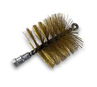 Kibros Brosse à tube PRO LAITON Ø 90 mm raccord M12 femelle | Fil laiton, âme acier torsadé, nettoyage brossage tubes canalisations, compatible tringle Kibros.