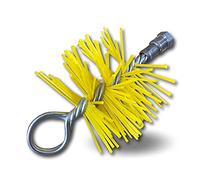Kibros Hérisson rond synthétique ramonage Ø 100 mm embout M12 | Embout acier fileté M12×1,75 mm, ramonage conduits gainés flexibles, compatible cheminée chaudière poêle à bois.