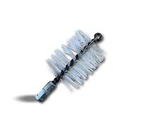 Kibros Hérisson rond synthétique ramonage Ø 80 mm embout M12 | Embout acier fileté M12×1,75 mm, ramonage conduits gainés flexibles, compatible cheminée chaudière poêle à bois.