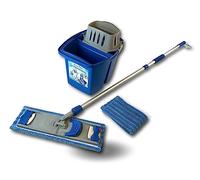 Kibros Kit lave-sol Easy Press Pro double compartiment 3 franges manche