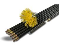 Kibros Kit ramonage hyper pro gainé hérisson synthétique Ø 150 mm | 7 cannes PPN pleines contre-vissantes Ø 20 mm 6×2 m+1×1,25 m, ressort de départ, gainé Ø 150 mm.