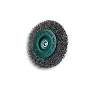 Kibros Lot 10 brosses circulaires tige Ø 75 mm inox dur 8 mm | Fil inox dur Ø 0,30 mm, 1 rang, tige Ø 6 mm, pour perceuse ou visseuse à mandrin, décapage brossage nettoyage.