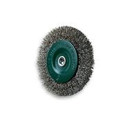 Kibros Lot 10 brosses circulaires tige Ø 75 mm inox souple 8 mm | Fil inox souple Ø 0,20 mm, 1 rang, tige Ø 6 mm, pour perceuse ou visseuse à mandrin, décapage brossage nettoyage.
