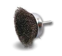 Kibros Lot 10 brosses rotatives coupe Ø 50 mm acier dur | Fil acier Ø 0,30 mm dur, tige Ø 6 mm, pour perceuse ou visseuse à mandrin, décapage nettoyage rouille peinture.