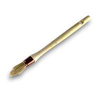 Kibros Lot 10 pinceaux de Pouce rechampir Soie Blanche Ø 18 mm | Brosse ronde en soie blanche idéale pour peinture rénovation volets moulures plinthes et angles.