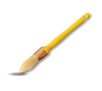 Kibros Lot 10 pinceaux rechampir n°2 Ø 21 mm Soie Virole cuivrée | N°2, Ø 21 mm, brosse soie, virole cuivrée, manche plastique jaune, émaux peinture teinture apprêts vernis.