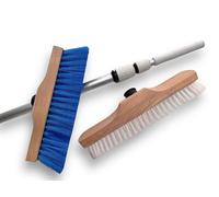 Kibros Lot 3 balais Brosse télescopique 5,50 m Lave-Pont toiture | Brosse Rilsan synthétique, manche télescopique 5,50 m aluminium, nettoyage toitures panneaux solaires.