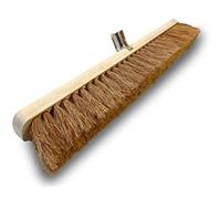 Kibros Lot 3 balais cantonnier Coco Naturel 912L extérieur sans Manche | Garnissage fibres coco naturel, semelle bois, douille vissante, usage piste extérieur atelier chantier parking.