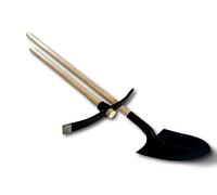 Kibros Lot 3 Kits pioche terrassier 90 cm + Pelle maçon 130 cm Acier | Pioche manche 90 cm + pelle ronde 130 cm, manches bois fabriqués France, têtes acier, terrassement maçonnerie BTP.