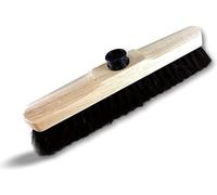 Kibros Lot 6 balais ménage Droit Luxe Soie Grise 50 mm 40 cm Manche Bois | Garnissage soie noire 50 mm, 40 cm, monture bois verni, manche bois, version luxe, parquet appartement.