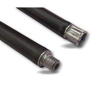 Kibros Lot 6 cannes ramonage PPN noire 1,40 m Ø 17 mm rallonge | Embout acier fileté M12×1,75 mm, rallonge de kits de ramonage, cheminées chaudières poêles canalisations.
