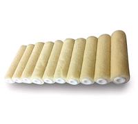 Kibros Pack 10 manchons mini rouleaux pattes lapin velours laqueur 100 mm | Velours laqueur, peinture plinthes radiateurs et surfaces plates coques bateaux, Ø axe monture 8 mm.