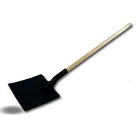 Kibros Pelle terrassier Manche 110 cm Bois Bout carré Acier Pelle-bêche