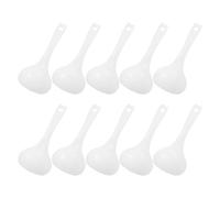 KICHOUSE 10 Pièces Louche à Soupe en Plastique Pp Blanche Résistante Chaleur, Design Multifonctionnel Grosse Capacité, Ustensile pour Buffet et Service