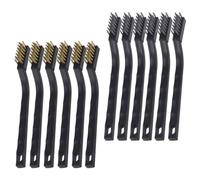 KICHOUSE 12pièces Brosse Métallique Mini Cuivre Brosse Fine à Récurer pour Nettoyage de Soudure Anti-rouille pour Équipement Industriel
