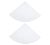 KICHOUSE 1ensemble Étagère Murale PVC Blanc Lait pour Salle de Bain et Cuisine Unités Rangement Optimisé Les Angles Facile à Installer Modèle Triangle Rayon
