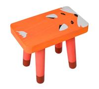 KICHOUSE 1pièce Tabouret Bois pour Garçon Fille Escabeau Stable et Pratique avec Motif Renard Siège Solide pour Maison Chambre Garçon Fille et Salon